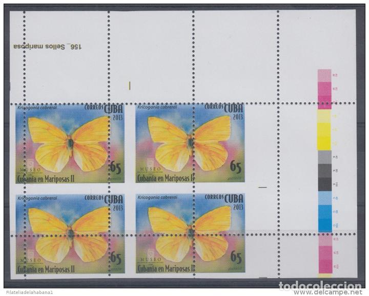 Sellos: 2013.338 CUBA MNH PROOF ERROR BLOCK PERF ERROR BUTTERFLIES MARIPOSAS - Foto 2