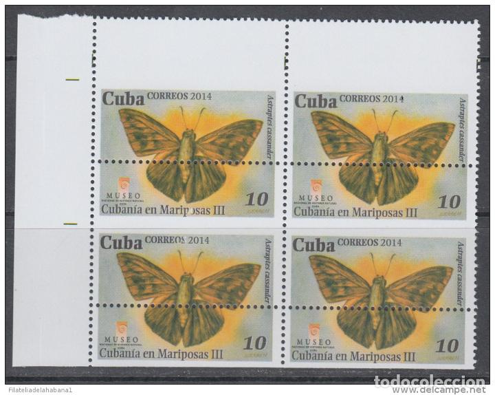 Sellos: 2014.221 CUBA PROOF ERROR BLOCK. PERFORATION ERROR BUTTERFLIES MARIPOSAS - Foto 1
