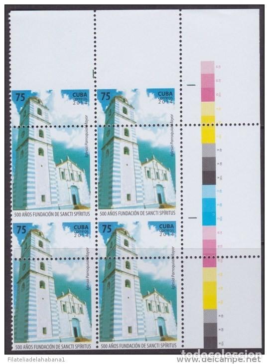 Sellos: 2014.262 CUBA PROOF ERROR BLOCK. PERFORATION ERROR PERFORATE ERROR MNH PROOF CHURCH SANCT - Foto 1