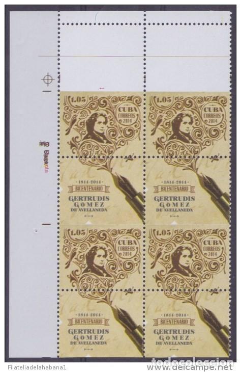 Sellos: 2014.271 CUBA PROOF ERROR BLOCK. PERFORATION ERROR PERFORATE ERROR MNH PROOF GERTRUDIS. - Foto 2
