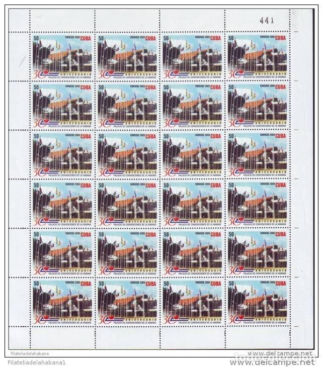 Selos: 2009.524 CUBA COMPLETE SHEET SET MNH 2009 PALACIO DE LAS CONVENCIONES