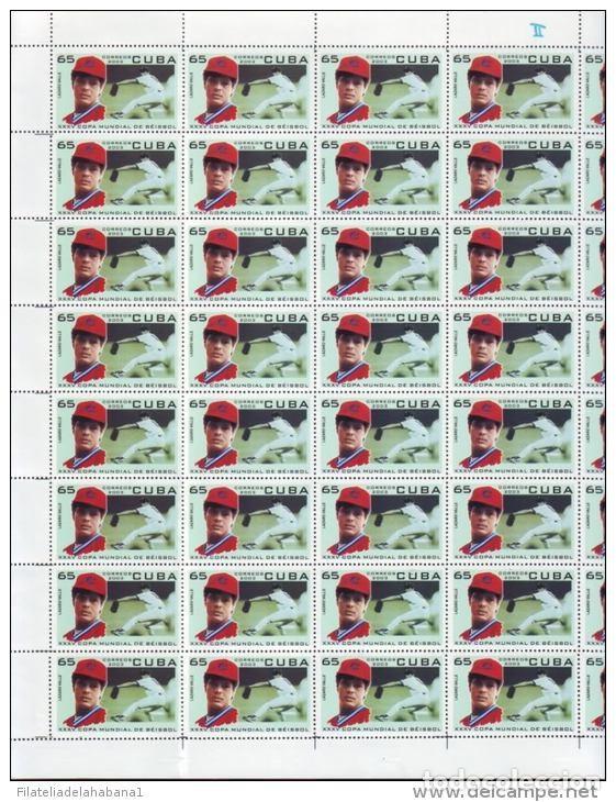 Sellos: 2003.502 CUBA MNH SHEET COMPLETE 2003 BASEBALL CUP - Foto 4