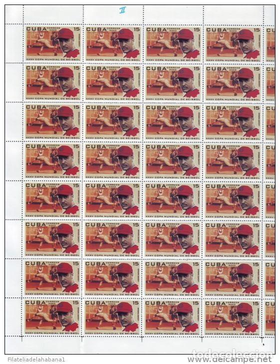 Sellos: 2003.502 CUBA MNH SHEET COMPLETE 2003 BASEBALL CUP - Foto 5