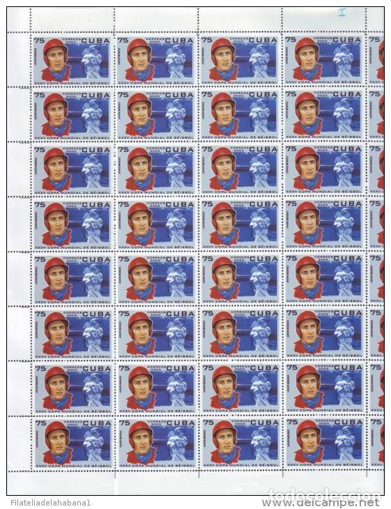 Sellos: 2003.502 CUBA MNH SHEET COMPLETE 2003 BASEBALL CUP - Foto 6