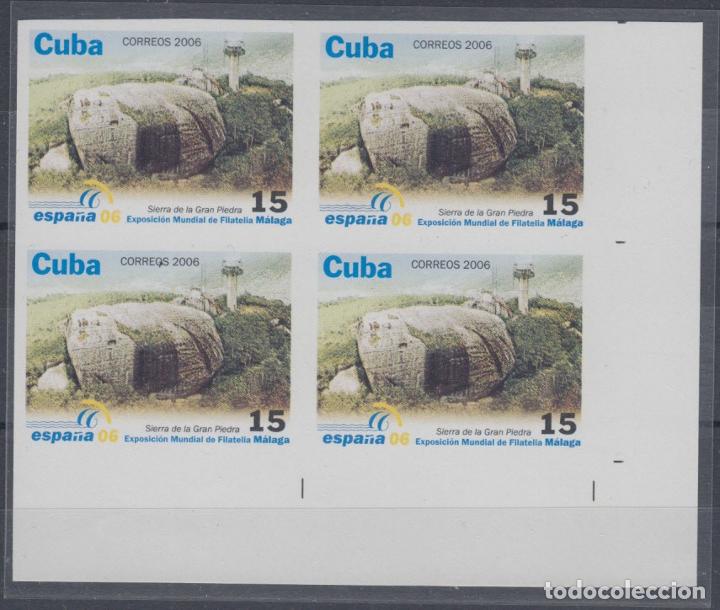 Sellos: 2006.197 CUBA 2006 MNH IMPERFORATED PROOF BLOCK OF 4. MALAGA WORLD PHILATELIC EXPO. EXPO FILATELICA