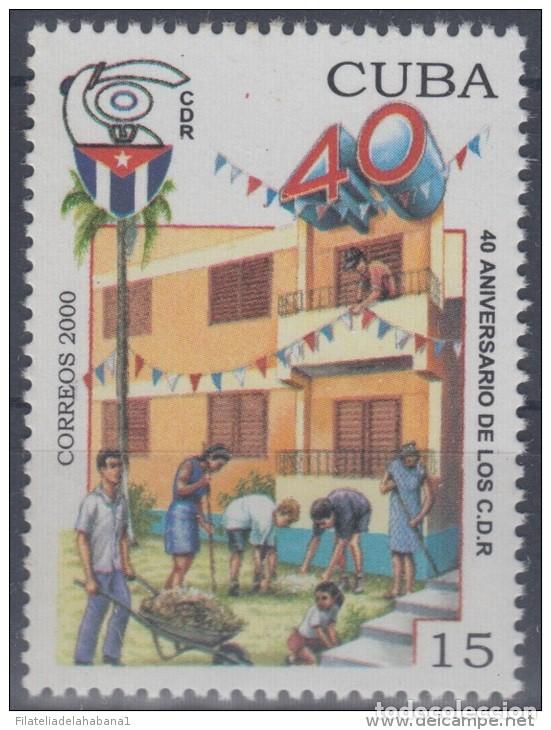 Sellos: 2000.9- * CUBA 2000. MNH. 40 ANIV DE LOS CDR - Foto 2