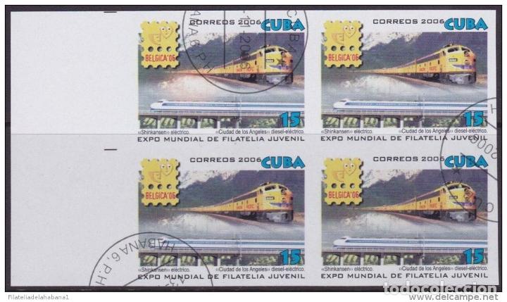 Sellos: 2006.344 CUBA MNH PROOF ERROR BLOCK IMPERF ERROR USED PROOF TRAIN RAILROAD - Foto 1