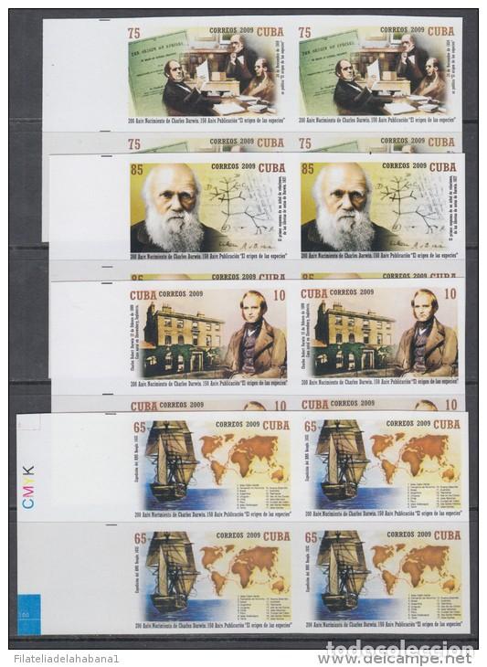 Sellos: 2009.203 CUBA MNH PROOF ERROR BLOCK. CHARLES DARWIN EVOLUTION - Foto 1