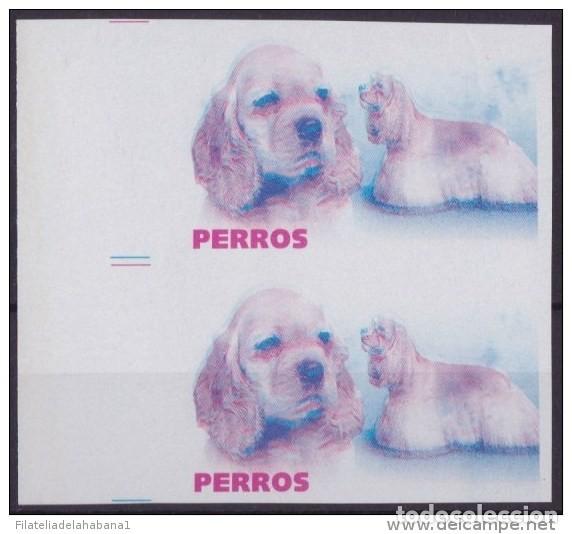 Sellos: 2006.349 CUBA MNH PROOF ERROR BLOCK IMPERF ERROR PERROS DOG. - Foto 1