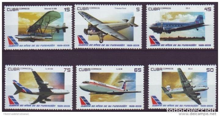 Selos: 2009.246 CUBA 2009 CUBANA DE AVIACION. AVIONES AIRPLANE AVION MNH.