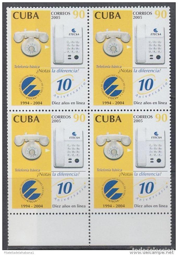 Briefmarken: 2005.331 CUBA 2005. Ed.4827. MNH ETECSA, TELEFONOS, TELEPHON BLOCK 4.