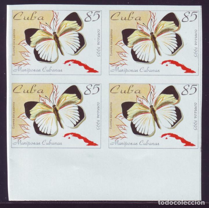 Sellos: 1995.6 CUBA MNH Mariposas 85c imperforadas error B4 - Foto 1