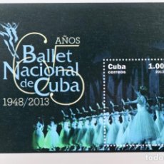 Sellos: 65 AÑOS, BALLET NACIONAL DE CUBA,2013, MNH. Lote 189269296
