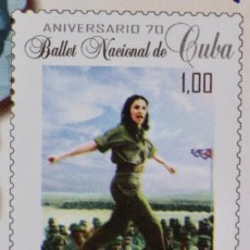 Sellos: 70 ANIV. BALLET NACIONAL DE CUBA ,2018, MNH. Lote 189270873