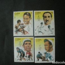 Sellos: CUBA 1992 IVERT 328/31 *** JUEGOS OLIMPICOS DE BARCELONA - DEPORTES