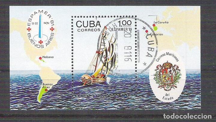 Sellos: Cuba 1981 Ships, perf. sheet, used AA.011 - Foto 1