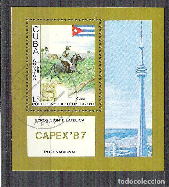 Sellos: Cuba 1987 UPU, perf. sheet, used AA.030 - Foto 1