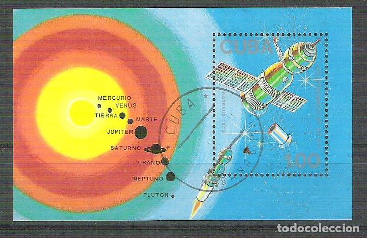 Sellos: Cuba 1988 Space, perf. sheet, used AA.078 - Foto 1