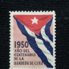 Sellos: SELLO CUBA, 3,5 C, CENTENARIO BANDERA CUBA, AÑO 1950,. Lote 198643975