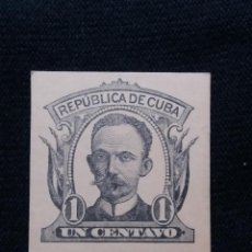 Sellos: SELLO CUBA, 1 C, MARTI, PRUEBA, AÑO 1917