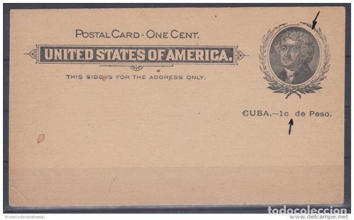 Sellos: &rdquo;1899-EP-24 CUBA US OCCUPATION. POSTAL STATIONERY.  Ed.39ra. ENTERO POSTAL ERROR SIN PUNTO DESPUES D