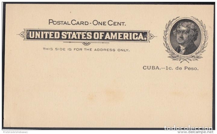 Selos: &rdquo;1899-EP-33. CUBA US OCCUPATION. 1899. ENTERO POSTAL US HABILITADO. 1c. Ed.39. POSTAL STATIONERY.&rdquo;