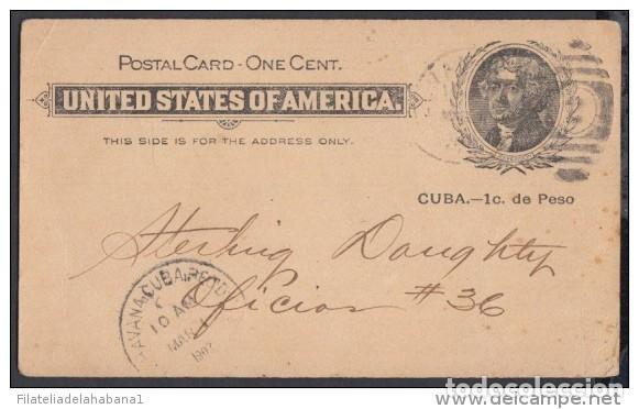 Timbres: &rdquo;1899-EP-55. CUBA US OCCUPATION. 1899. ENTERO POSTAL. 1c. Ed.39r. IMPRESO PRIVADO. ERROR SIN PUNTO D