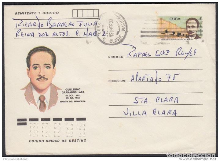 Timbres: &rdquo;1987-EP-111 CUBA 1987. Ed.201k. POSTAL STATIONERY. MARTIRES DEL MONCADA. GUILLERMO GRANADOS. HABANA