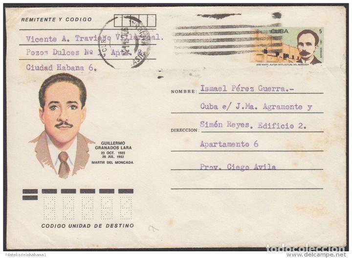 Stamps: &rdquo;1987-EP-110 CUBA 1987. Ed.201k. POSTAL STATIONERY. MARTIRES DEL MONCADA. GUILLERMO GRANADOS. C. CLA