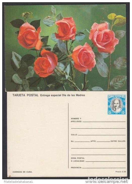 Stamps: &rdquo;1987-EP-142 CUBA 1987. Ed.141c. MOTHER DAY SPECIAL DELIVERY. POSTAL STATIONERY. ROSES. FLORES. FLOW