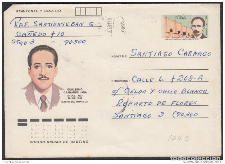 Briefmarken: &rdquo;1987-EP-109 CUBA 1987. Ed.201k. POSTAL STATIONERY. MARTIRES DEL MONCADA. GUILLERMO GRANADOS. SANTIA