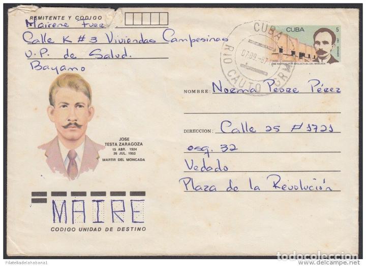 Briefmarken: &rdquo;1987-EP-114 CUBA 1987. Ed.201l. POSTAL STATIONERY. MARTIRES DEL MONCADA. JOSE TESTA ZARAGOZA. GRANM