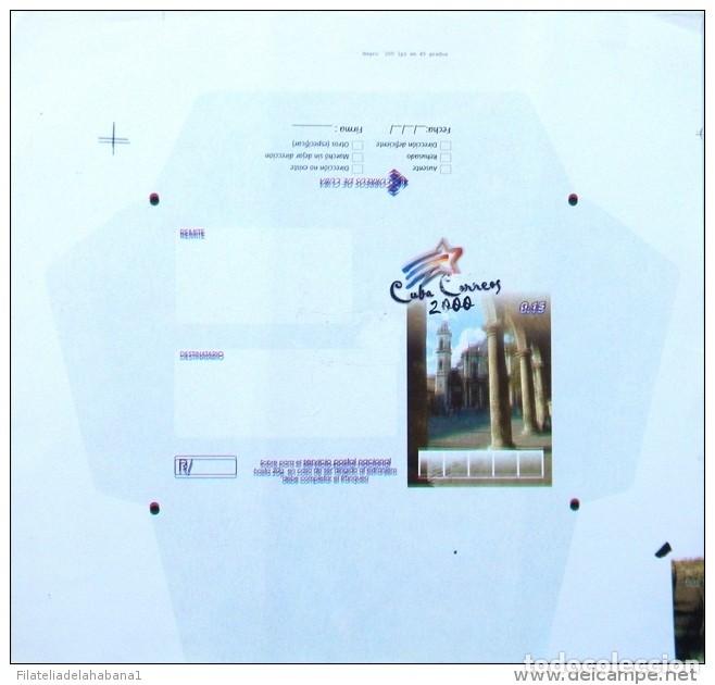 Selos: &rdquo;SG512 CUBA 2000 POSTAL STATIONERY Ed.212.  PROOF ERROR DOUBLE COLOR. CATEDRAL.&rdquo;