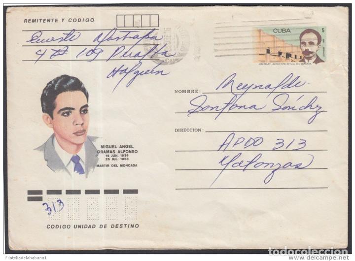 Selos: &rdquo;1986-EP-102 CUBA 1986. Ed.199k. POSTAL STATIONERY. MARTIRES DEL MONCADA. MIGUEL A. ORAMAS. C. CLASI