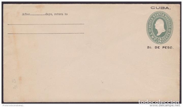 Selos: &rdquo;1899-EP-124. CUBA US OCCUPATION. 1899. ENTERO POSTAL US HABILITADO. 2c. Ed.42. POSTAL STATIONERY&rdquo;