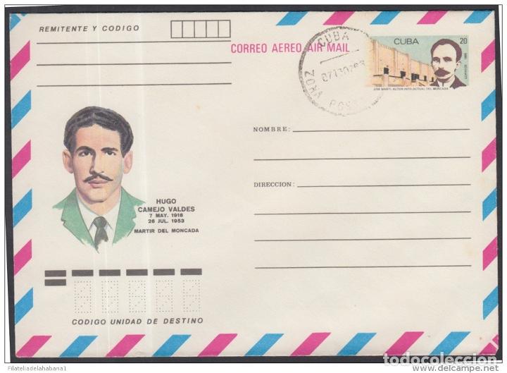Briefmarken: &rdquo;1986-EP-103 CUBA 1986. Ed.200c. POSTAL STATIONERY. MARTIRES DEL MONCADA. HUGO CAMEJO. ZONA POSTAL I