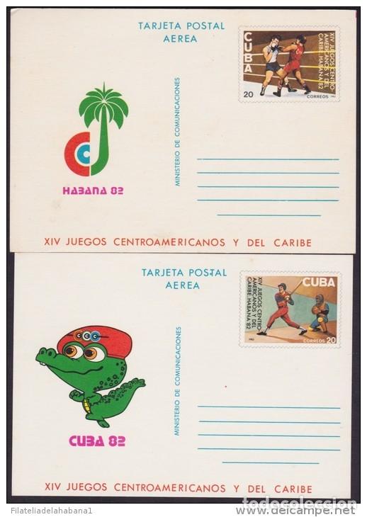 Briefmarken: &rdquo;1982-EP-112 CUBA 1982. Ed.131-32. POSTAL STATIONERY. TARJETA POSTAL. XIV JUEGOS CENTROAMERICANOS. U