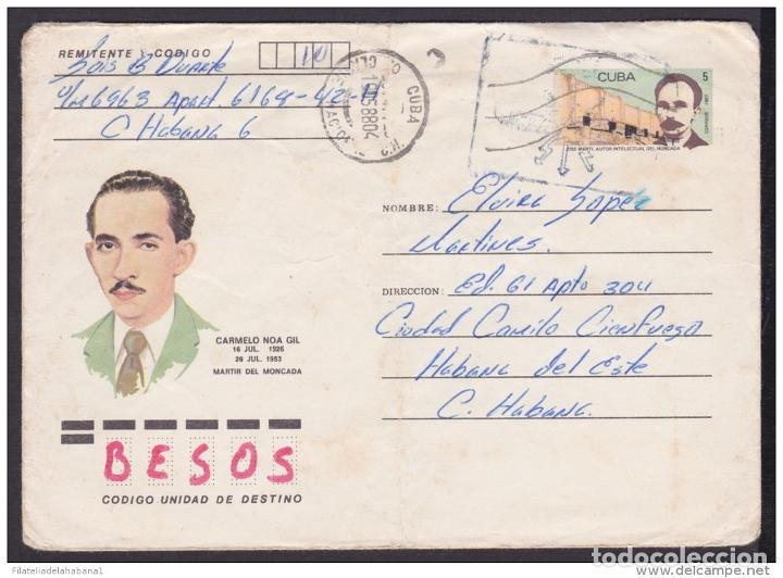 Stamps: &rdquo;1987-EP-157 CUBA 1987. Ed.201h. ANGOLA WAR. POSTAL STATIONERY. MARTIRES DEL MONCADA. CARMELO NOA GI