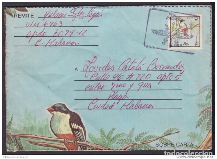 Stamps: &rdquo;1987-EP-162 CUBA 1987. Ed.203. ANGOLA WAR. POSTAL STATIONERY. TOCOLORO AVES BIRDS.&rdquo;