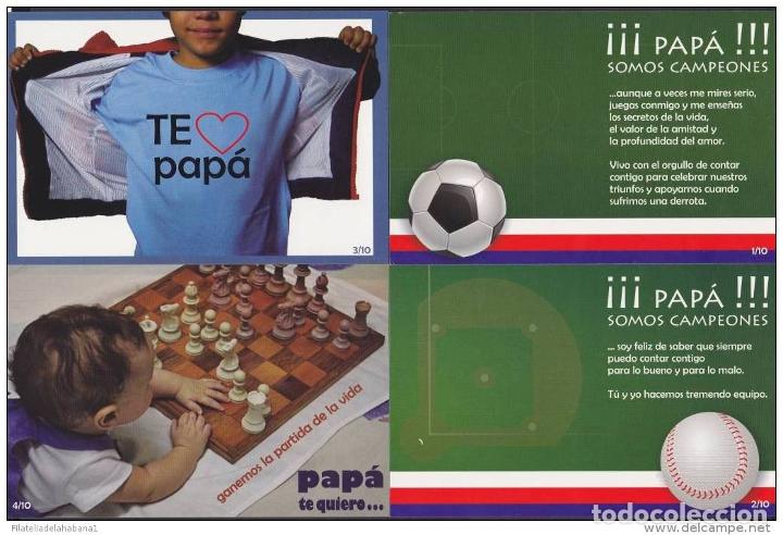 Stamps: &rdquo;2013-EP-112 CUBA. POSTAL STATIONERY. 2013. Ed.165. COMPLETE SET. DIA DE LOS PADRES. FATHER DAY UNUS