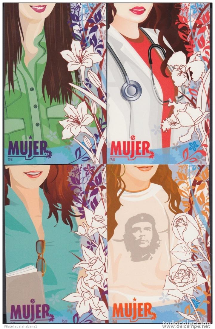 Stamps: &rdquo;2013-EP-136 CUBA. POSTAL STATIONERY. 2013. Ed.163. COMPLETE SET OF 8. DIA DE LA MUJER. WOMAN DAY UN