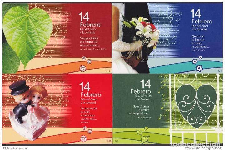 Sellos: &rdquo;2013-EP-110 CUBA. POSTAL STATIONERY. 2013. Ed.162. COMPLETE SET. DIA ENAMORADOS. SAN VALENTIN DAY U