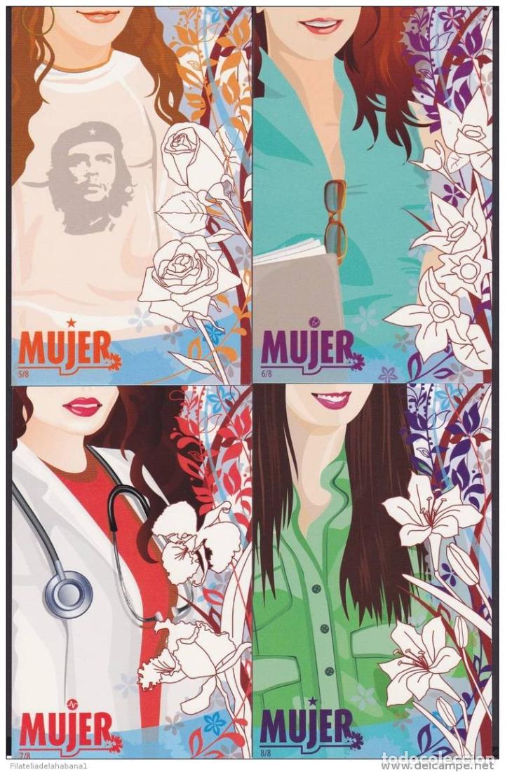 Sellos: &rdquo;2013-EP-111 CUBA. POSTAL STATIONERY. 2013. Ed.163. COMPLETE SET. DIA DE LA MUJER. WOMAN DAY UNUSED.