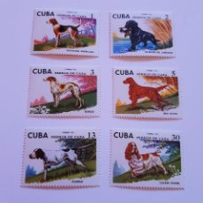 Sellos: SELLOS CUBA 1976 - YVERT 1904 / 1909 / ** /- PERROS DE CAZA. Lote 329840643