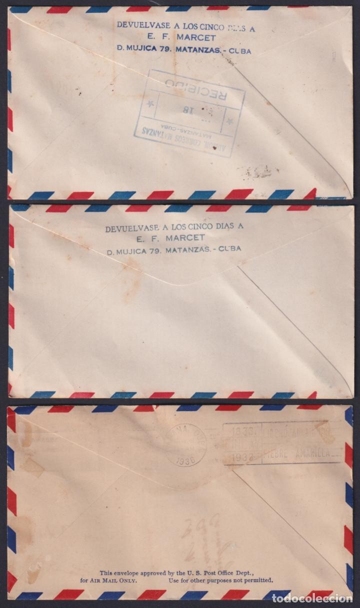 Sellos: &rdquo;1936-FDC-112 CUBA FDC 1936 BLACK CANCEL CENT. MAXIMO GOMEZ COMPLETE SET&rdquo; - Foto 3