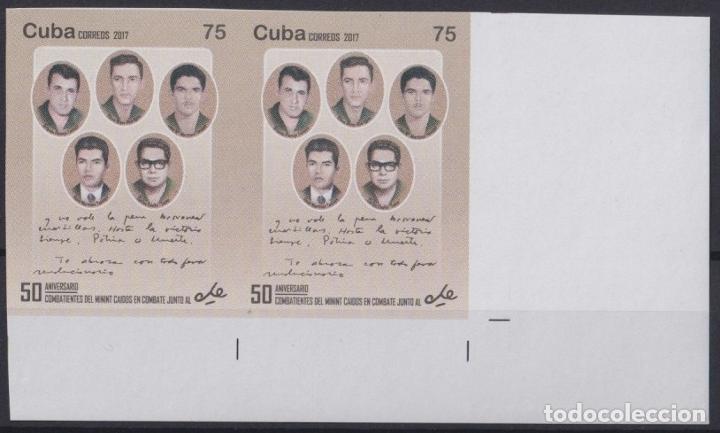 Sellos: &rdquo;2017.252 CUBA 2017 MNH 75c IMPERFORATED PROOF PAIR CHE GUEVARA INTEGRANTES DE LA GUERRILLA&rdquo; - Foto 1
