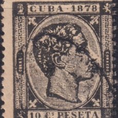 Selos: 1878-143 CUBA SPAIN ALFONSO XII 1878 10C NO EMITIDO FORGERY FALSO FILATELICO USADO.. Lote 223392085
