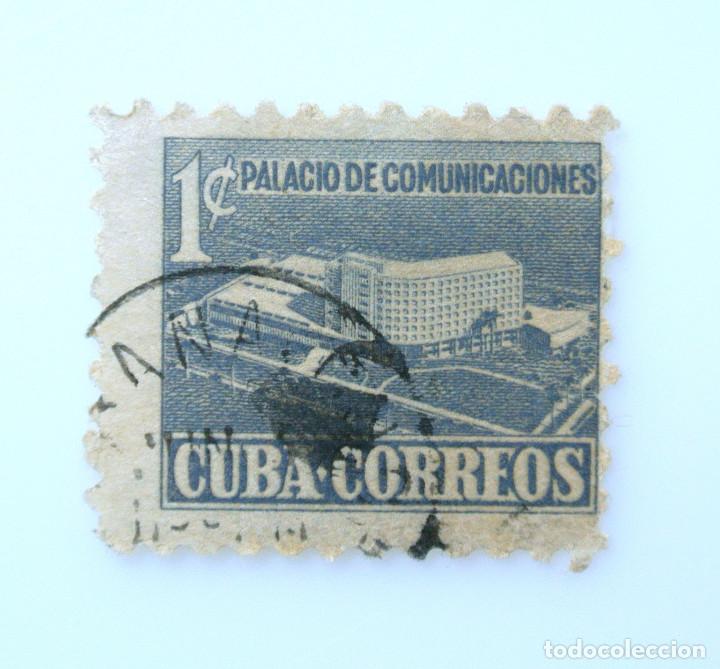 Sellos: Sello postal CUBA 1952 , 1 centavo, Edificio Palacio de Comunicaciones - Foto 1