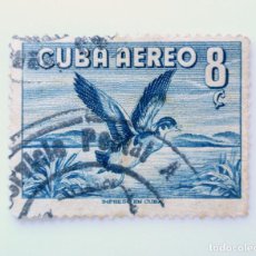 Sellos: SELLO POSTAL CUBA 1956 8 ¢ AVE ACUATICA, WOOD DUCK - AIX SPONSA, SELLO DIFICIL. Lote 230647220