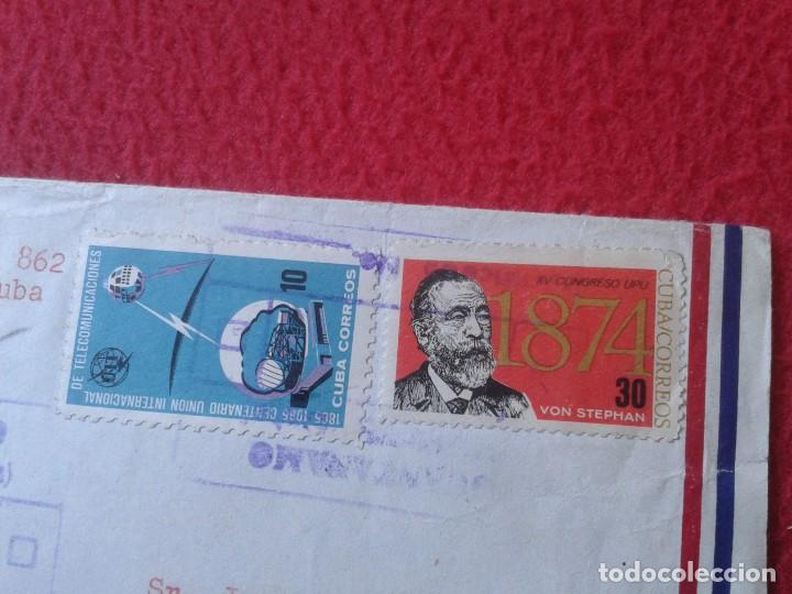 Sellos: ANTIGUO SOBRE CIRCULADO ENTRE GUANTÁNAMO (CUBA) Y ESPAÑA 1968 CON SELLOS CERTIFICADO, COVER ENVELOPE - Foto 3 - 235065270